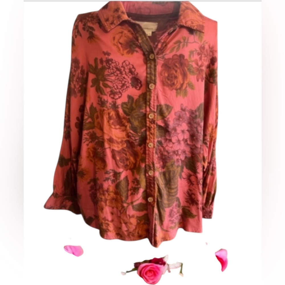 ANTHROPOLOGIE FLORAL TOP Size S/P
